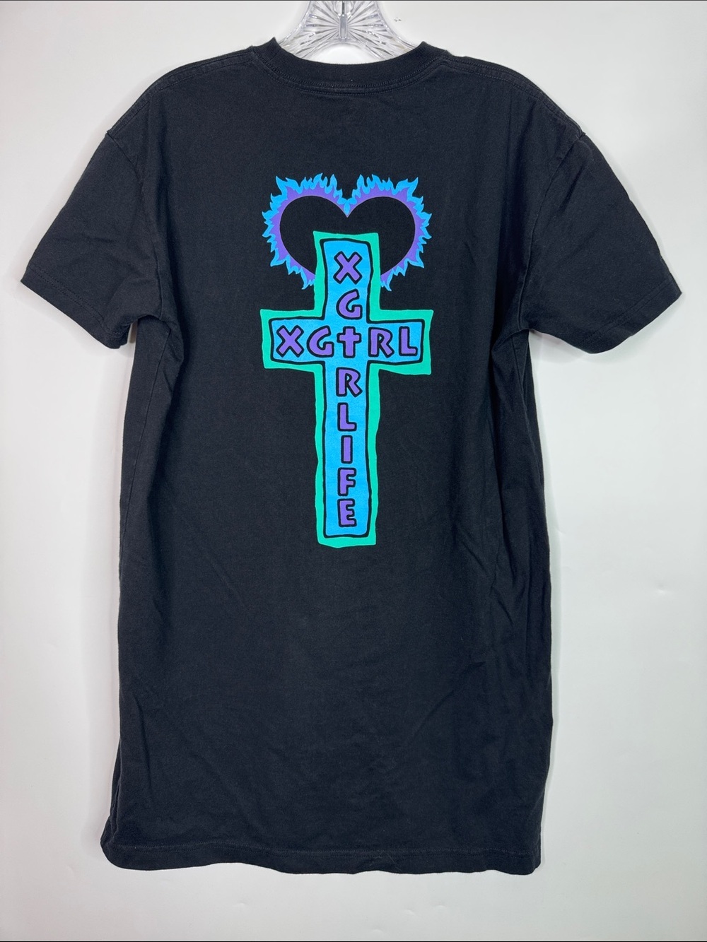 XGirl Cross Short Sleeve Black Tshirt Size 1